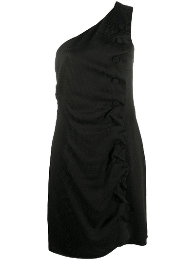Pre-owned Giorgio Armani 1990s One Shoulder Dress In Black