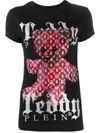 PHILIPP PLEIN MONOGRAM TEDDY BEAR CREW NECK T-SHIRT