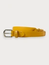 Scotch & Soda Braided Leather Belt With Studs In Yellow