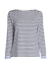 ANNE KLEIN BRETON STRIPE T-SHIRT,0400012775649