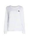 Vineyard Vines Football Whale Pocket Long-sleeve T-shirt In White