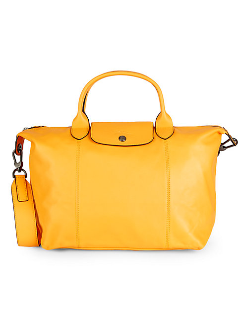 yellow longchamp bag