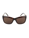 BURBERRY 56MM ANGULAR SQUARE SUNGLASSES,0400012732988