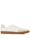 Saint Laurent White Perforated Low-top Sneakers In White