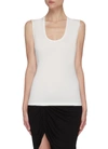 Helmut Lang Twist Strap Tank Top In White