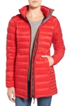 Canada Goose 'brookvale' Hooded Quilted Down Coat In Red/ Black