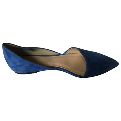 Pre-owned Jcrew Blue Suede Flats