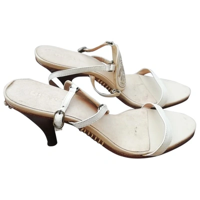 Pre-owned Diesel Leather Sandals In Beige