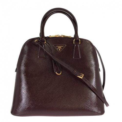 Pre-Owned Prada Promenade Red Patent Leather Handbag | ModeSens