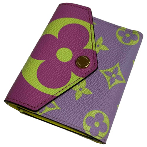 Pre-Owned Louis Vuitton Zoé Purple Cloth Wallet | ModeSens