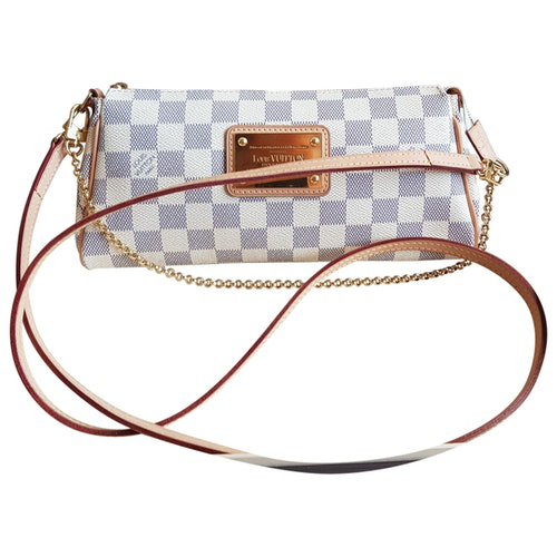 Pre-Owned Louis Vuitton Eva White Cloth Clutch Bag | ModeSens