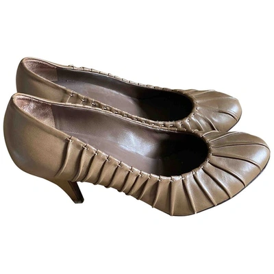 Pre-owned Alberta Ferretti Brown Leather Heels