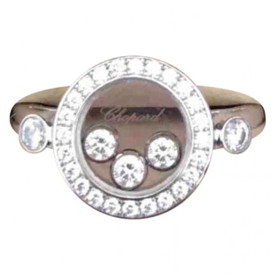 Pre-owned Chopard Happy Diamonds Silver White Gold Ring