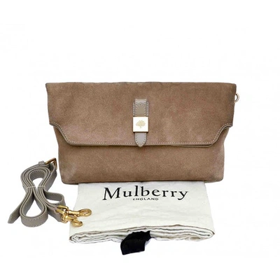 Pre-owned Mulberry Tessie Beige Suede Clutch Bag