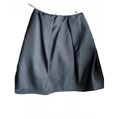 Pre-owned Carven Grey Wool Skirt