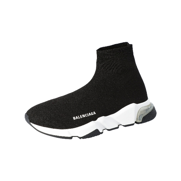 PreOwned Balenciaga Black Knit Speed Clear Sole Sneakers