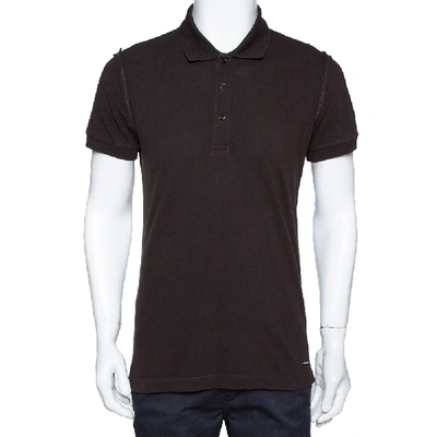 Pre-owned Dolce & Gabbana Brown Cotton Polo T-shirt M