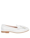 TOD'S TOD'S WOMAN LOAFERS WHITE SIZE 11 SOFT LEATHER,11637836TO 9