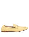 TOD'S TOD'S WOMAN LOAFERS LIGHT YELLOW SIZE 7.5 SOFT LEATHER