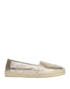 Saint Laurent Monogram Espadrilles In Platinum