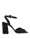 DOLCE & GABBANA DOLCE & GABBANA WOMAN SANDALS BLACK SIZE 7 TEXTILE FIBERS,11879884QL 8