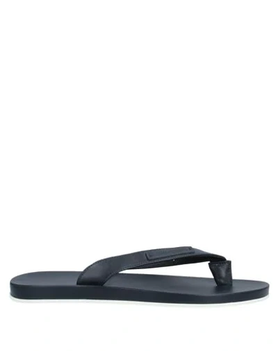 Dolce & Gabbana Toe Strap Sandals In Dark Blue