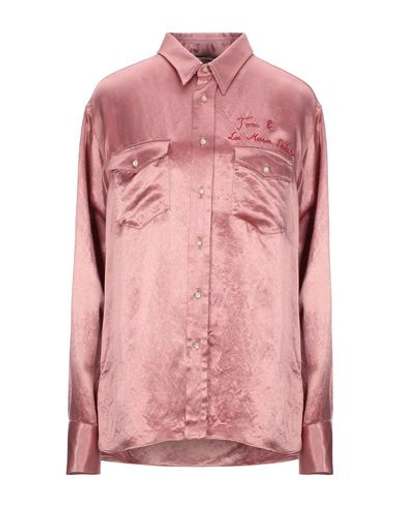 Gucci Solid Color Shirts & Blouses In Pink