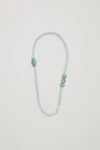 COS FROSTED GLASS BEADED NECKLACE,0873440001