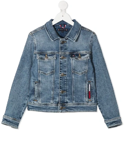 Tommy Hilfiger Junior Kids' Stonewashed Denim Jacket In Blue