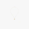 Mateo 14k Yellow Gold Crystal Frame L Initial Necklace In Gold