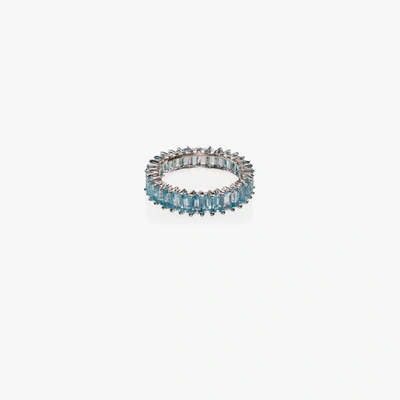 Dana Rebecca Designs 14k White Gold Kirstyn Kylie Topaz Ring In White Gold/blue