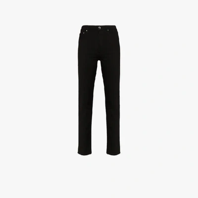 Totême Classic Cut Cropped Straight-leg Jeans In Black