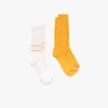 ANONYMOUS ISM YELLOW AND WHITE CREW SOCKS SET,BROWNSBOX115072742