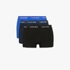 CALVIN KLEIN UNDERWEAR BLACK AND BLUE COTTON BOXER BRIEFS SET,U2664G15248449