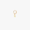 ALISON LOU 14K YELLOW GOLD TINY STAR HUGGIE EARRING,ALCH10Y14771045
