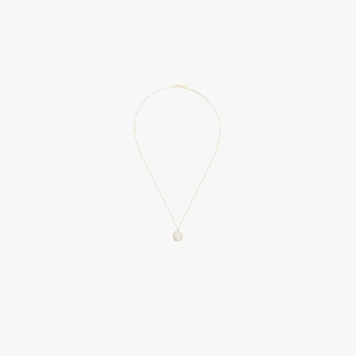 Mateo 14k Yellow Gold E Initial Pearl Diamond Necklace