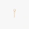 ALISON LOU 14K YELLOW GOLD QUEEN DIAMOND SINGLE HUGGIE EARRING,ALCHQUEENY14771010