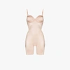 Spanx Suit Your Fancy Strapless Convertible Underwire Mid-thigh Bodysuit In Nude