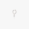 ANITA KO 18K WHITE GOLD PEAR DIAMOND HOOP EARRING,AKP1HPWG14808317