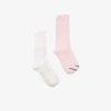 ANONYMOUS ISM PINK AND WHITE CREW SOCKS SET,BROWNSBOX515072923