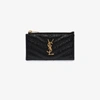 SAINT LAURENT MONOGRAM LOGO PLAQUE WALLET