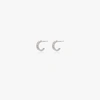 Suzanne Kalan 18k White Gold Shimmer Diamond Hoop Earrings In Metallic