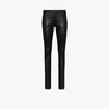 Saint Laurent Skinny Leather Trousers In Black