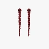Simone Rocha Crystal-embellished Drop Earrings In Red