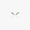 Suzanne Kalan 18kt Yellow Gold Emerald And Diamond Stud Earrings In Green
