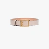 GIVENCHY NEUTRAL GV3 LEATHER BELT,BB400HB0NH14962166