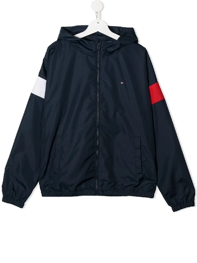 Tommy Hilfiger Junior Teen Shell Track Jacket In Blue