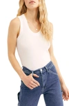 Free People Scoop Neck Tank In White