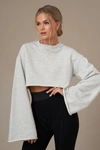 HANNA SCHÖNBERG X NA-KD Cropped Sweater Grey