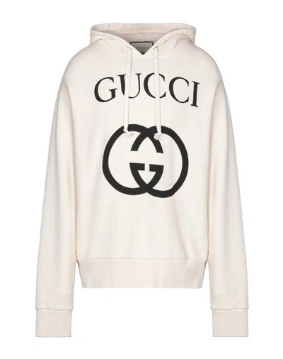 Gucci Hooded Sweatshirt In Ivory